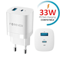Pikkukuva 1 / 2: Snabbladdare för iPhone / Samsung 33W PD USB-C, USB för Väggladdare White