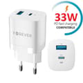 Snabbladdare för iPhone / Samsung 33W PD USB-C, USB för Väggladdare Vit