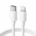2M USB-C till Lightning Kabel 20W PD Snabbladdning för iPhone Vit Vit