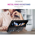 Pikkukuva 5 / 5: Samsung Galaxy Z Fold 4 - Stötsäker Ring Armor Stand Slimmt mobilskal Roseguld Pink gold