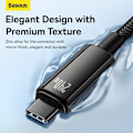 Miniatyrbild 4 av 6: 240W Snabbladdning Baseus Tungsten USB-C till USB-C-kabel – 3m Svart