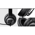 Miniatyrbillede 3 af 5: HAVIT Stereoljud 40mm Wired Hörlurar med mikrofon - Svart Black