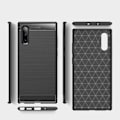 Miniatyrbild 2 av 2: Samsung Galaxy A10 - Flexibel Carbon Mjuk TPU Skal - Svart Svart