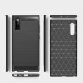 Pikkukuva 2 / 2: Samsung Galaxy A10 - Flexibel Carbon Mjuk TPU Skal - Svart Black