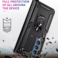 Miniatyrbillede 2 af 5: Samsung Galaxy Z Fold 4 - Stötsäker Ring Armor Stand Slimmt mobilskal Svart Black
