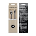 Miniatyrbillede 1 af 2: Beeyo USB-C 2Amp garnopladningskabel - Sort Black