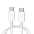 3Amp Snabbladdning USB-C till USB-C kabel - 1m Vit