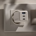 Miniatyrbillede 2 af 5: 65W Snabbladdare PD Dual USB-C, USB för iPhone, Samsung, iPad White