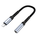 Pikkukuva 8 / 10: Lightning till 3,5 mm Aux Audio Jack Adapter för iPhone Mobiler - Svart Black