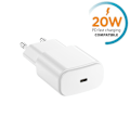 Miniatyrbillede 2 af 4: Snabbladdare för iPhone / Samsung 20W PD USB-C Väggladdare White