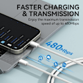 Pikkukuva 8 / 9: 60W USB-C To USB-C PD Snabbladdning kabel iPhone15/16, Samsung White