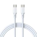 iPhone 15/16/17/18 kompatibel Snabbladdare USB-C till USB-C kabel - 1m Vit