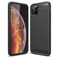 iPhone 11 PRO MAX - Flexibel Carbon Mjuk TPU Skal - Svart Svart