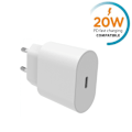 Miniatyrbillede 1 af 2: Snabbladdare för iPhone / Samsung 20W USB-C Väggladdare White