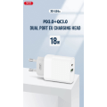 Pikkukuva 4 / 4: Snabbladdare för iPhone / Samsung 18W PD USB-C Väggladdare White