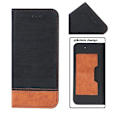 Miniatyrbillede 1 af 2: iPhone X / XS - Smart Retro Flip Case Mobilplånbok - Svart Black