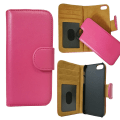 Miniatyrbild 2 av 2: iPhone 5/5s/SE Eco-Läder Mobilplånbok avtagbar Bakstycket - Rosa Rosa