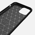 Pikkukuva 2 / 4: iPhone 11 PRO MAX - Flexibel Carbon Mjuk TPU Skal - Svart Black