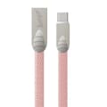 Beeyo USB-C 2Amp Flat kabel för Smartphones - 1m Rosa