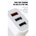Miniatyrbillede 4 af 6: iPhone Samsung QC18W Hurtig opladning Vægoplader 3xUSB White