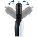 Pikkukuva 4 / 4: Billaddare Universal 3.4Amp LED display - iPhone/Android White