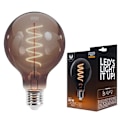 Miniatyrbillede 1 af 3: Forever Light LED-lampe Filament E27 G95 4W 230V 2000K 250lm SF Transparent