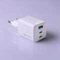 Miniatyrbillede 3 af 5: 65W Snabbladdare PD Dual USB-C, USB för iPhone, Samsung, iPad White