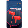 Pikkukuva 4 / 4: In-Ear langalliset kuulokkeet mikrofonilla 3,5 mm iPhone Samsung Red Red