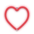 Pikkukuva 1 / 3: Neon LED HEART Paristo + USB Forever Light - punainen Red