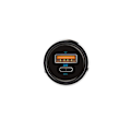 Miniatyrbillede 2 af 3: USB-C PD 3.0 / USB QC3.0 Billaddare 20W För iPhone, Samsung Black