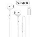 Pikkukuva 1 / 2: [5-PACK] Lightning in-ear hörlurar för iPhone, iPod White