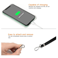 Miniatyrbild 7 av 8: Universal Crossbody Nylon Patch Neck Strap Lanyards Rope för Mob Isblå