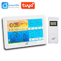 Miniatyrbillede 1 af 4: SMART väderstation, väderprognos, klocka, väckarklocka, TUYA LTC White