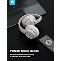 Miniatyrbillede 4 af 5: Devia Kintone Vikbara On-Ear 40mm Trådlösa Bluetooth HD-hörlurar White