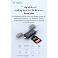 Pikkukuva 8 / 11: Devia Leopard Series USB+Type-C 3.0 till SD/TF 2-i-1 Höghastighets Kortläsare card reader Black