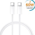 Miniatyrbild 4 av 5: Snabbladdare Dual Port USB-C + USB-C till USB-C-kabel + Hörlur med USB-C-kontakt Vit