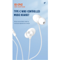 Pikkukuva 2 / 5: USB-C / TYP-C In-Ear Hörlurar med Mikrofon iPhone 15,16 /Samsung /Android Black