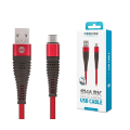 Pikkukuva 1 / 2: DEVIA 2Amp Flat Typ- C kabel för Smartphones - 1m Red