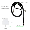 Miniatyrbild 6 av 8: Universal Crossbody Nylon Patch Neck Strap Lanyards Rope för Mob Isblå