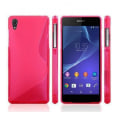 Miniatyrbillede 1 af 2: Sony Xperia Z3 - Elegant S line Skal Bakstycket - Röd Red