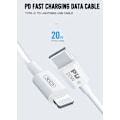Miniatyrbillede 2 af 3: 20W 2M iPhone kabel för iPhone 11/12/13/ 14 USB-C till Lightning White