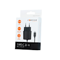 Miniatyrbillede 1 af 2: Forever 2.1A USB-C rejseoplader Vægoplader Black