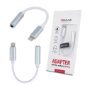 Miniatyrbillede 1 af 2: FOREVER Lightning til 3,5 mm Aux Audio Jack Adapter - Hvid White