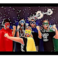 Miniatyrbillede 4 af 5: Voksen Superhelte Kappe Og Maske - Sort Voksen Kappe Superhelt Party Kappe