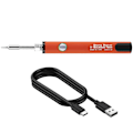 Pikkukuva 2 / 5: 510-kierteinen minikolvi, 3-vaihteinen säädettävä jännite, kolvin kärki, 650 mAh USB ladattava, oranssi