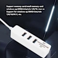 Miniatyrbild 5 av 5: USB-hub USB3.0-port Minneskort/Litet minneskortsläsare Hög Hastighet USB-kombination Dator
