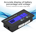 Miniatyrbillede 3 af 3: GY-6GS Batteridrevet LCD-skærm Spændingsmåler 12-84V med Lysalarmfunktion (Blåt Lys)