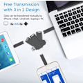 Pikkukuva 4 / 4: 256 Gt:n USB-muistitikku, Ulkoinen USB 3.0 -muistitikku MFI-salaman, USB 3.0, USB C 3-in-1 Silver