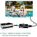Pikkukuva 4 / 4: RCA - HDMI-muunnin, komposiitti - HDMI-sovitin tukee 1080p PAL/NTSC:tä