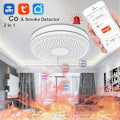 Miniatyrbillede 4 af 5: Tuya Wifi Kuldioxid og Røgalarm 2-i-1 Røgsensor Smart Life App Kontrol Brandalarm Sikkerhed